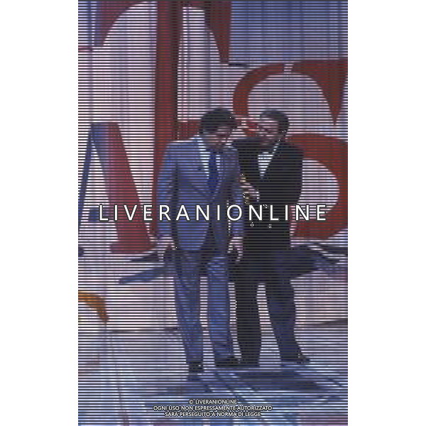 DIAP-RETROSPETTIVA MASSIMO BOLDI ATTORE NELLA FOTO MASSIMO BOLDI NELL\'ANNO 1984 NELLA TRASMISSIONE TELEVISIVA “RISATISSIMA“CON RENATO POZZETTO AG ALDO LIVERANI SAS  