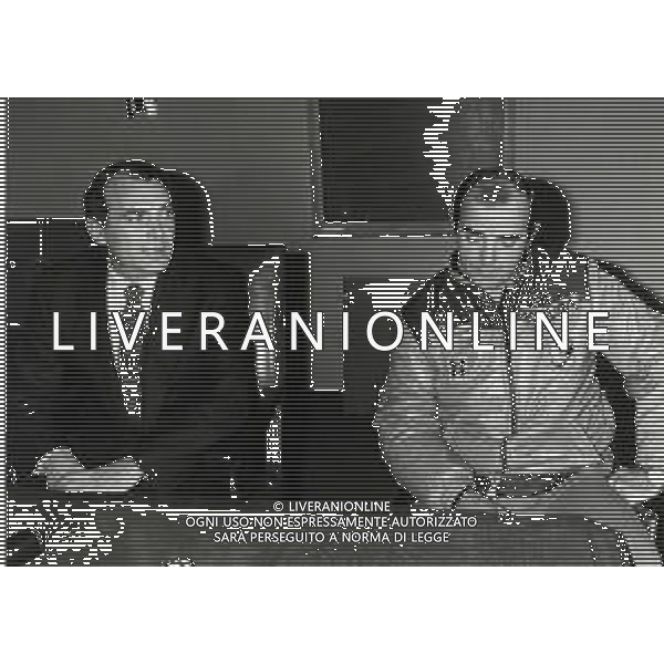 RETROSPETTIVA MARIO CORSO CALCIATORE NELLA FOTO MARIO CORSO CON ERNESTO PELLEGRINI AG ALDO LIVERANI SAS