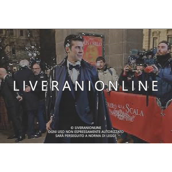 TVRG Prima alla Scala nella foto Roberto Bolle Milano 07-12-2023 Arrivo delle personalita\' per assistere alla prima del Teatro alla Scala foto Roberto Garavaglia/ag. Aldo Liverani sas