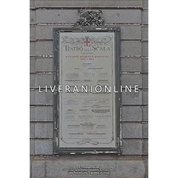 TVRG Prima alla Scala nella foto cartellone spettacoli Teatro alla Scala Milano 07-12-2023 Arrivo delle personalita\' per assistere alla prima del Teatro alla Scala foto Roberto Garavaglia/ag. Aldo Liverani sas