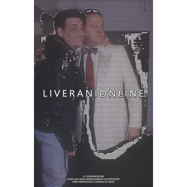 DIAP-RETROSPETTIVA MASSIMO BOLDI ATTORE NELLA FOTO MASSIMO BOLDI CON FRANCESCO SALVI A MILANO NELL\'ANNO 1992 TRASMISSIONE TELEVISIVA “LA STRANA COPPIA“ AG ALDO LIVERANI SAS