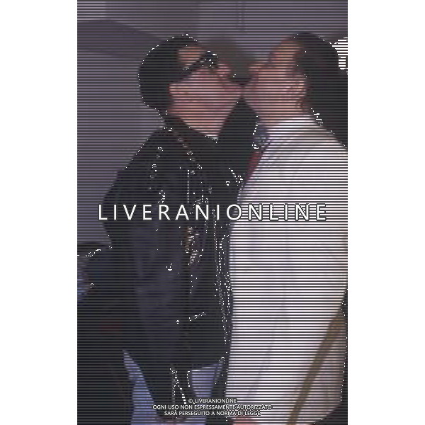 DIAP-RETROSPETTIVA MASSIMO BOLDI ATTORE NELLA FOTO MASSIMO BOLDI CON FRANCESCO SALVI A MILANO NELL\'ANNO 1992 TRASMISSIONE TELEVISIVA “LA STRANA COPPIA“ AG ALDO LIVERANI SAS