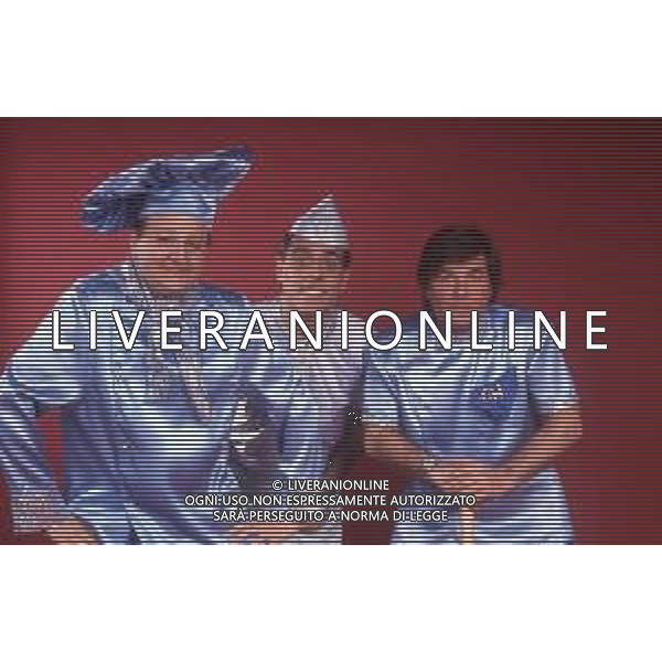 DIAP-RETROSPETTIVA MASSIMO BOLDI ATTORE NELLA FOTO MASSIMO BOLDI NELL\'ANNO 1986 PER LA TRASMISSIONE TELEVISIVA “GRAND HOTEL“CON MAURO DI FRANCESCO E TEO TEOCOLI AG ALDO LIVERANI SAS