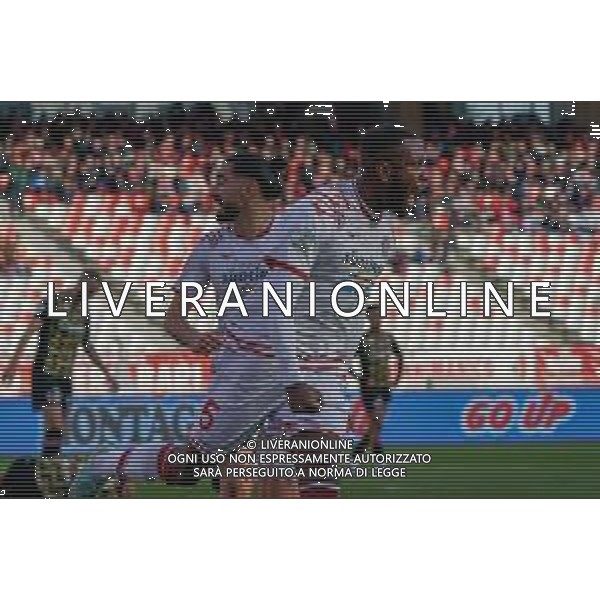 Kevin Vinetot of FC Sudtirol celebrates after scoring a goal uring the Italian Serie B match SSC Bari vs FC Sudtirol on December 09, 2023 at the San Nicola stadium in Bari, Italy. Photo by Emmanuele Mastrodonato/ag. Aldo Liverani sas/ AGENZIA ALDO LIVERANI SAS