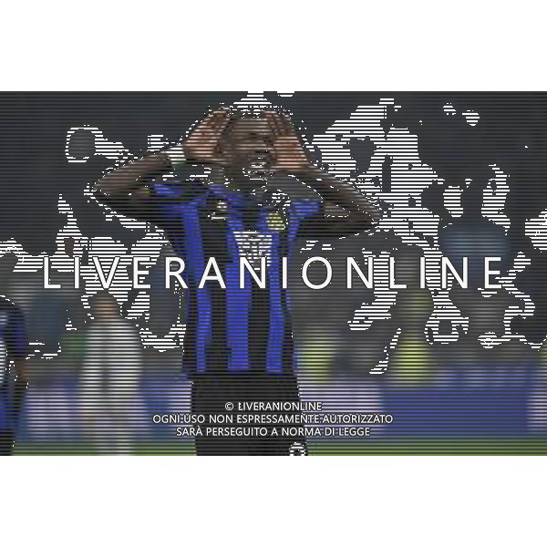 Inter vs Udinese nella foto Marcus Thuram (Inter) esulta dopo il gol del 3 a 0 Milano 09-12-2023 Stadio Giuseppe Meazza - San Siro Campionato Serie A TIM - 15a giornata foto Roberto Garavaglia/ag. Aldo Liverani sas/ AGENZIA ALDO LIVERANI SAS