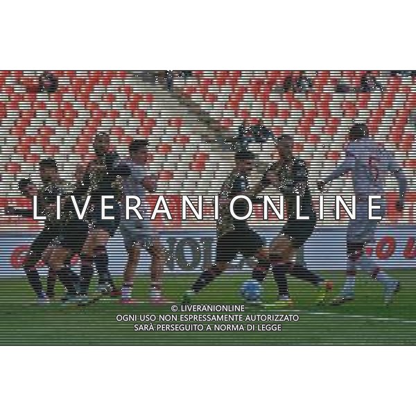 Kevin Vinetot of FC Sudtirol scores a goal of 1-1 during the Italian Serie B match SSC Bari vs FC Sudtirol on December 09, 2023 at the San Nicola stadium in Bari, Italy. Photo by Emmanuele Mastrodonato/ag. Aldo Liverani sas/ AGENZIA ALDO LIVERANI SAS