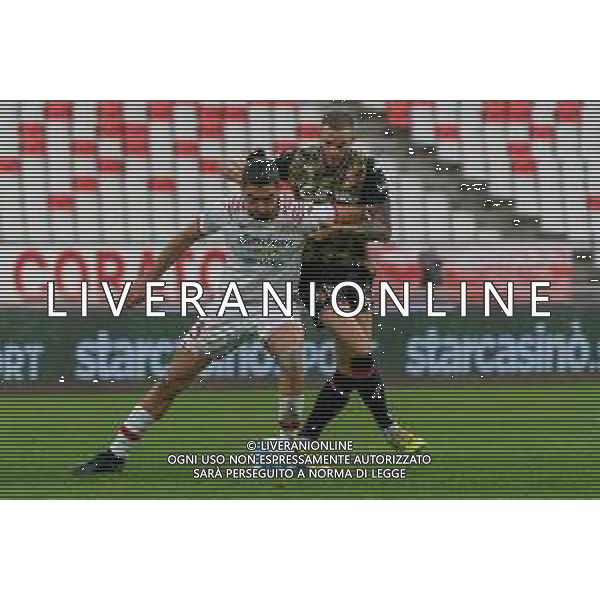 Silvio Merkaj of FC Sudtirol and Francesco Vicari of SSC Bari during the Italian Serie B match SSC Bari vs FC Sudtirol on December 09, 2023 at the San Nicola stadium in Bari, Italy. Photo by Emmanuele Mastrodonato/ag. Aldo Liverani sas/ AGENZIA ALDO LIVERANI SAS