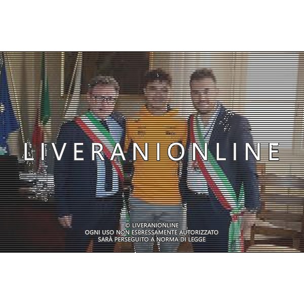 IMOLA 10 12 2023 30∞TROFEO LORENZO BANDINI NELLA FOTO SINDACO DI FAENZA MASSIMO ISOLA LANDO NORRIS PILOTA FORMULA1 E SINDACO DI IMOLA MARCO PANIERI ©SANNA / AGENZIA ALDO LIVERANI SAS