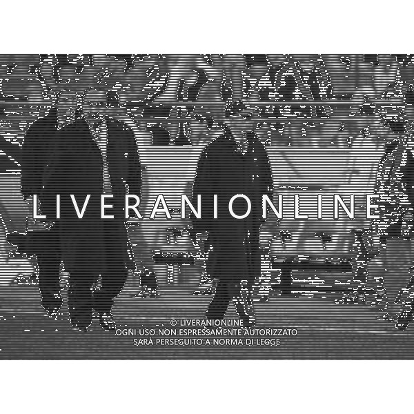 Neg- RETROSPETTIVA SILVANO RAMACCIONI DIRIGENTE MILAN NELLA FOTO SILVANO RAMACCIONI CON L\'ALLENATORE ARRIGO SACCHI NELL\'ANNO 1996-1997 AG ALDO LIVERANI SAS