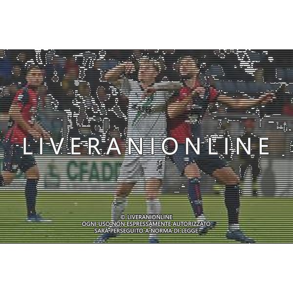 11-12-2023. Cagliari calcio- U.S. Sassuolo calcio. 15° giornata campionato calcio italiano Serie A 2023/2024, Stadio Unipol Domus Cagliari. Foto Salvatore Moi/Agenzia Aldo Liverani s.as. Nella foto: Andrea Pinamonti Sassuolo, Alberto Dossena Cagliari ©MOI SALVATORE /AGENZIA ALDO LIVERANI SAS
