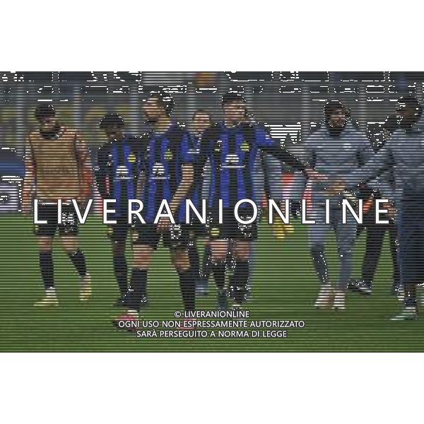 Inter vs Real Sociedad nella foto delusione Inter a fine gara Milano 12-12-2023 Stadio Giuseppe Meazza - San Siro UEFA Champions League fase a gironi 6a giornata - Gruppo D foto Roberto Garavaglia/ag. Aldo Liverani sas/AGENZIA ALDO LIVERANI SAS