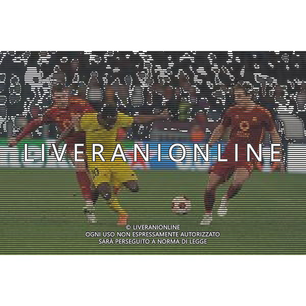 Roma vs Sheriff Tiraspol - Europa League - 6 giornata - Stadio Olimpico - Roma 14-12-2023 nella foto Zohouri tra Belotti e Bove ©Federico Gaetano / AGENZIA ALDO LIVERANI SAS