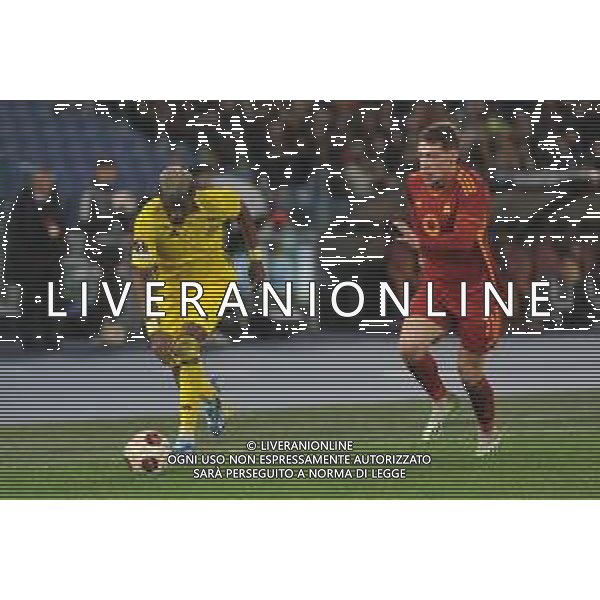Roma vs Sheriff Tiraspol - Europa League - 6 giornata - Stadio Olimpico - Roma 14-12-2023 nella foto Ngom Mbekeli e Belotti ©Federico Gaetano / AGENZIA ALDO LIVERANI SAS