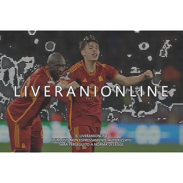 Roma vs Sheriff Tiraspol - Europa League - 6 giornata - Stadio Olimpico - Roma 14-12-2023 nella foto Esultanza dopo gol Niccolo\' Pisilli ©Federico Gaetano / AGENZIA ALDO LIVERANI SAS