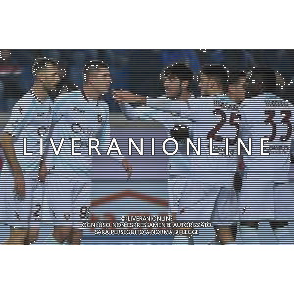 TVRG Atalanta vs Salernitana nella foto esultanza Salernitana dopo il gol dell\'1 a 0 Lorenzo Pirola Bergamo 18-12-2023 Gewiss Stadium - Stadio Atleti Azzurri d\'Italia Campionato Serie A TIM - 16a giornata foto Roberto Garavaglia/ag. Aldo Liverani sas/AGENZIA ALDO LIVERANI SAS