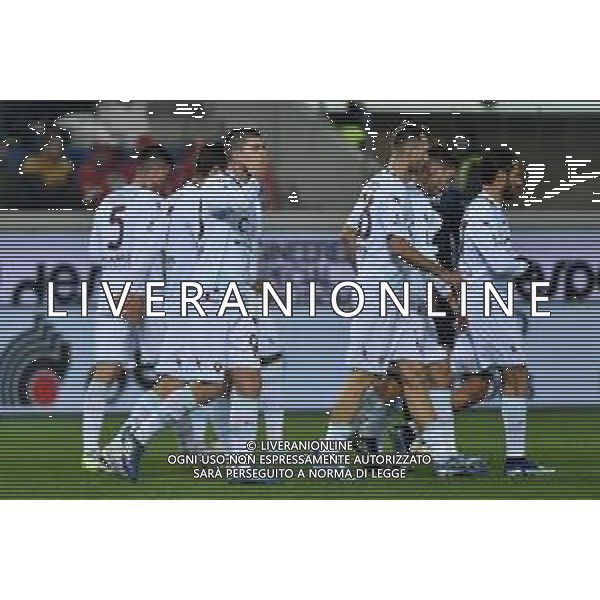 TVRG Atalanta vs Salernitana nella foto esultanza Salernitana dopo il gol dell\'1 a 0 Lorenzo Pirola Bergamo 18-12-2023 Gewiss Stadium - Stadio Atleti Azzurri d\'Italia Campionato Serie A TIM - 16a giornata foto Roberto Garavaglia/ag. Aldo Liverani sas/AGENZIA ALDO LIVERANI SAS