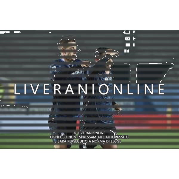 TVRG Atalanta vs Salernitana nella foto Mario Pasalic (Atalanta) e Luis Muriel (Atalanta) esultano dopo il gol dell\'1 a 1 Bergamo 18-12-2023 Gewiss Stadium - Stadio Atleti Azzurri d\'Italia Campionato Serie A TIM - 16a giornata foto Roberto Garavaglia/ag. Aldo Liverani sas/AGENZIA ALDO LIVERANI SAS