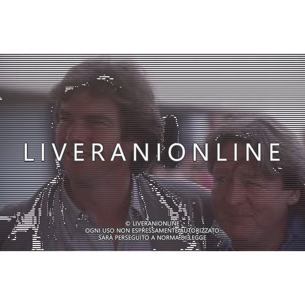 DIAP-RETROSPETTIVA DENNIS QUAID ATTORE NELLA FOTO DENNIS QUAID CON ALAN PARKER A CANNES NELL\'ANNO 1990 AG ALDO LIVERANI SAS 