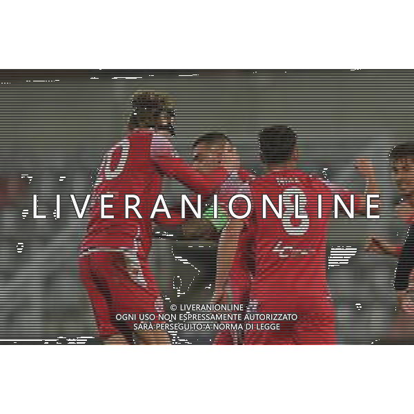 Alessandria 23.12.2023 Stadio Giuseppe Moccagatta @Manuela Viganti/Ag. Aldo Liverani sas Juventus Next Gen vs Vis Pesaro Campionato Calcio Serie C Girone B 2023/2024 19a giornata Nella foto: esultanza vis pesaro dopo il gol di manuel di paola