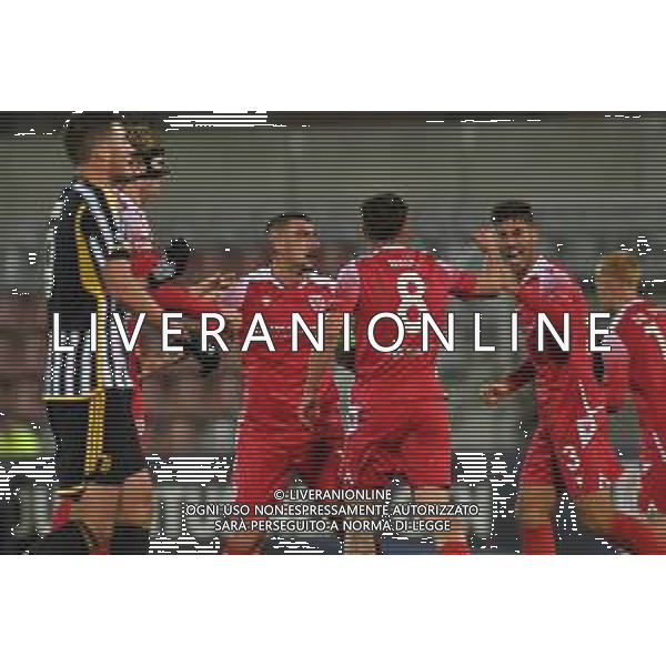 Alessandria 23.12.2023 Stadio Giuseppe Moccagatta @Manuela Viganti/Ag. Aldo Liverani sas Juventus Next Gen vs Vis Pesaro Campionato Calcio Serie C Girone B 2023/2024 19a giornata Nella foto: esultanza vis pesaro dopo il gol di manuel di paola
