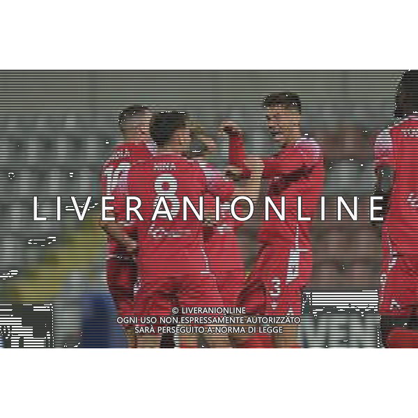 Alessandria 23.12.2023 Stadio Giuseppe Moccagatta @Manuela Viganti/Ag. Aldo Liverani sas Juventus Next Gen vs Vis Pesaro Campionato Calcio Serie C Girone B 2023/2024 19a giornata Nella foto: esultanza vis pesaro dopo il gol di manuel di paola