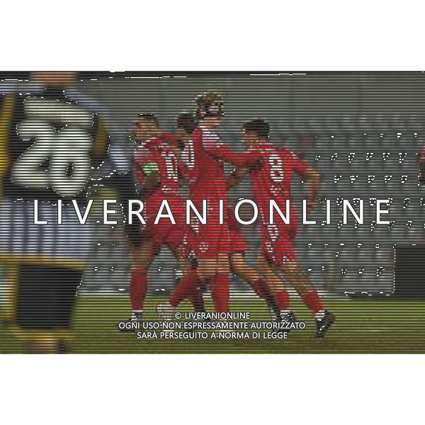 Alessandria 23.12.2023 Stadio Giuseppe Moccagatta @Manuela Viganti/Ag. Aldo Liverani sas Juventus Next Gen vs Vis Pesaro Campionato Calcio Serie C Girone B 2023/2024 19a giornata Nella foto: esultanza vis pesaro dopo il gol di manuel di paola