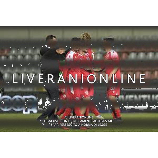 Alessandria 23.12.2023 Stadio Giuseppe Moccagatta @Manuela Viganti/Ag. Aldo Liverani sas Juventus Next Gen vs Vis Pesaro Campionato Calcio Serie C Girone B 2023/2024 19a giornata Nella foto: i giocatori della vis pesaro a fine gara