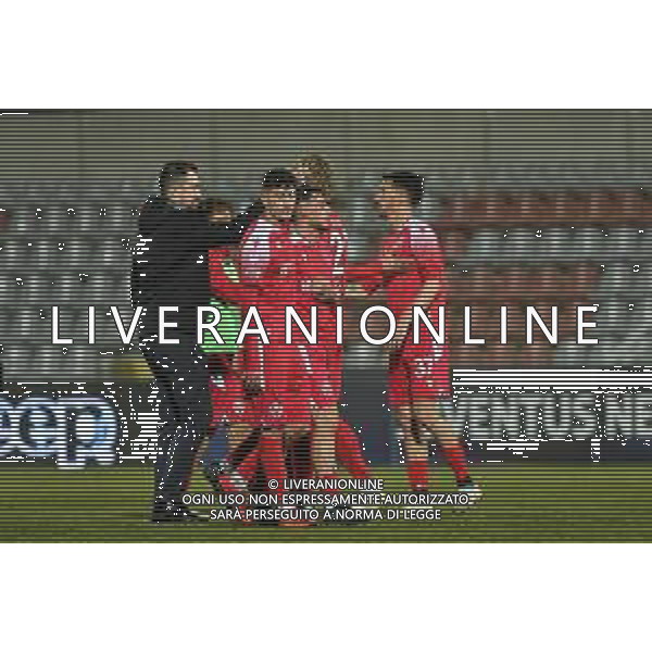 Alessandria 23.12.2023 Stadio Giuseppe Moccagatta @Manuela Viganti/Ag. Aldo Liverani sas Juventus Next Gen vs Vis Pesaro Campionato Calcio Serie C Girone B 2023/2024 19a giornata Nella foto: i giocatori della vis pesaro a fine gara