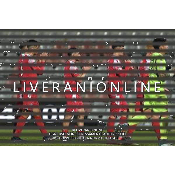 Alessandria 23.12.2023 Stadio Giuseppe Moccagatta @Manuela Viganti/Ag. Aldo Liverani sas Juventus Next Gen vs Vis Pesaro Campionato Calcio Serie C Girone B 2023/2024 19a giornata Nella foto: i giocatori della vis pesaro a fine gara