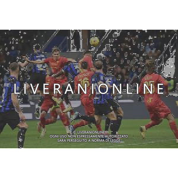Inter vs Lecce nella foto Yann Aurel Bisseck (Inter) segna il gol dell\'1 a 0 Milano 23-12-2023 Stadio Giuseppe Meazza - San Siro Campionato Serie A TIM - 17a giornata foto Roberto Garavaglia/ag. Aldo Liverani sas/AGENZIA ALDO LIVERANI SAS