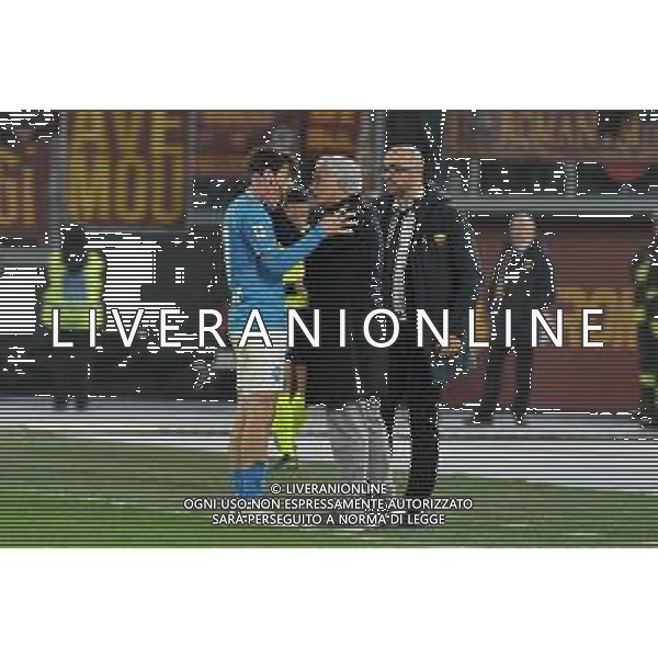Roma vs Napoli - Campionato Serie A TIM - 17 giornata - Stadio Olimpico - Roma 23-12-2023 nella foto Kvaratskhelia e Mourinho jose\' ©Federico Gaetano/AGENZIA ALDO LIVERANI SAS