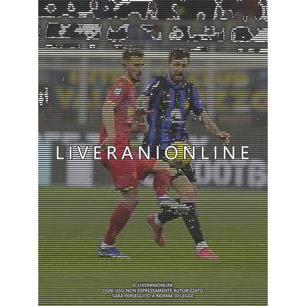 23-12-2023 MILANO-CAMPIONATO DI CALCIO SERIE A INTER-LECCE NELLA FOTO REMI OUDIN -FRANCESCO ACERBI FOTO PAOLO GIAMPIETRI-AG ALDO LIVERANI SAS