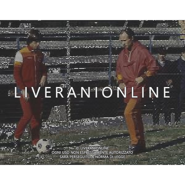 RETROSPETTIVA FRANCESCO ROCCA EX CALCIATORE E ALLENATORE NELLA FOTO FRANCESCO ROCCA CON LA MAGLIA DELLA ROMA CALCIO AG ALDO LIVERANI SAS