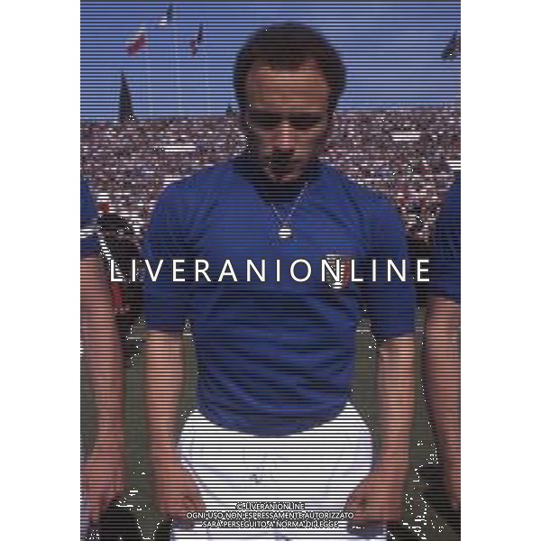 RETROSPETTIVA FRANCESCO ROCCA EX CALCIATORE E ALLENATORE NELLA FOTO FRANCESCO ROCCA CON LA MAGLIA DELLA NAZIONALE ITALIANA AG ALDO LIVERANI SAS