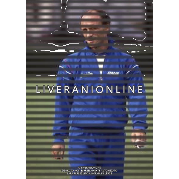 DIAP-RETROSPETTIVA FRANCESCO ROCCA ALLENATORE E EX CALCIATORE NELLA FOTO FRANCESCO ROCCA ALLENATORE NAZIONALE ITALIANA NELL\'ANNO 1986-1987 AG ALDO LIVERANI SAS 