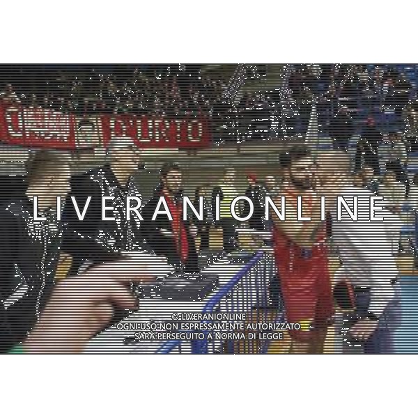 FAENZA 22 12 2023 FAENZA-ANDREA COSTA BASKET 73 70 SERIE B NELLA FOTO EMANUELE DI PAOLANTONIO LITIGA CON UNO DELLO STAFFO DI FAENZA FOTO GIANNI SANNA-AG ALDO LIVERANI SAS