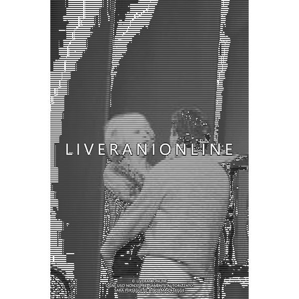 NEG-RETROSPETTIVA FRANCA RAME ATTRICE NELLA FOTO FRANCA RAME NELL\'ANNO 1986 IN TEATRO A MILANO AG ALDO LIVERANI SAS