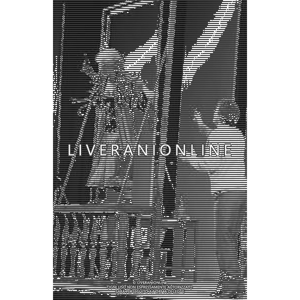 NEG-RETROSPETTIVA FRANCA RAME ATTRICE NELLA FOTO FRANCA RAME NELL\'ANNO 1986 IN TEATRO A MILANO AG ALDO LIVERANI SAS