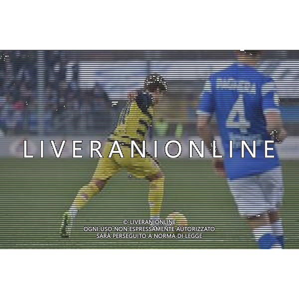 TVRG Brescia vs Parma nella foto Adrian Bernabe\' Garcia (Parma) segna il gol dell\'1 a 0 Brescia 26-12-2023 Stadio Mario Rigamonti Campionato Serie BKT - 19a giornata foto Roberto Garavaglia/ag. Aldo Liverani sas/AGENZIA ALDO LIVERANI SAS