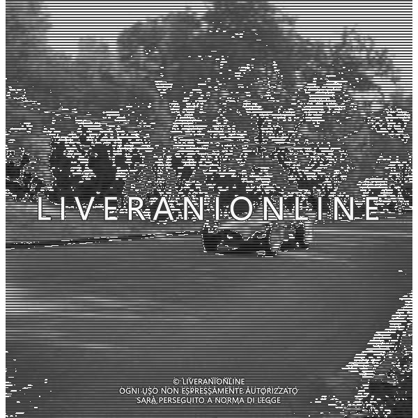 Neg- RETROSPETTIVA CIRCUITO DI CASTEL FUSANO (CIRCUITO DELL\'IMPERO) NELL\'ANNO 1950 NELLA FOTO IL CIRCUITO AUTOMOBILISTICO E MOTOCICLISTICO A OSTIA LIDO PINETA LITORALE ROMANO AG ALDO LIVERANI SAS