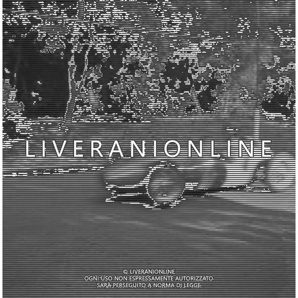 Neg- RETROSPETTIVA CIRCUITO DI CASTEL FUSANO (CIRCUITO DELL\'IMPERO) NELL\'ANNO 1950 NELLA FOTO IL CIRCUITO AUTOMOBILISTICO E MOTOCICLISTICO A OSTIA LIDO PINETA LITORALE ROMANO AG ALDO LIVERANI SAS