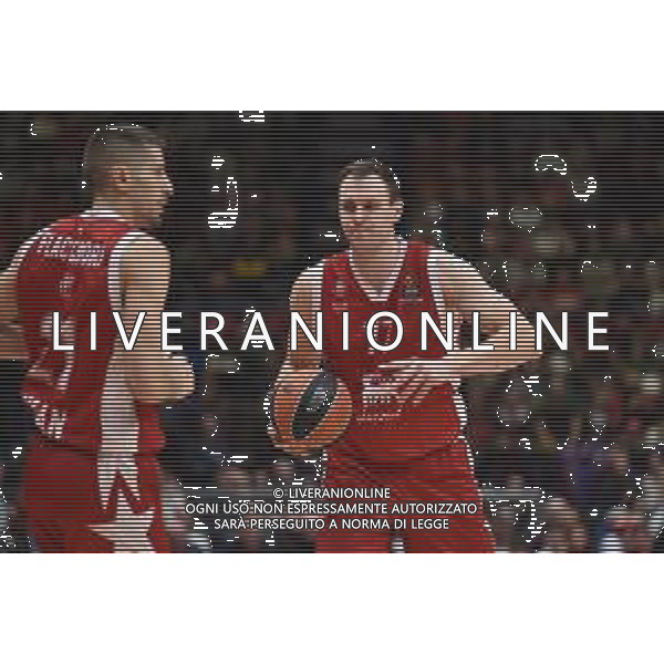 TVRG EA7 Emporio Armani Milano vs Saski Baskonia Vitoria-Gasteiz nella foto Johannes Voigtmann (Olimpia Milano) e sulla SX Diego Flaccadori (Olimpia Milano) Assago (MI) 28-12-2023 Mediolanum Forum Turkish Airlines Euroleague 17a giornata regular season foto Roberto Garavaglia/ag. Aldo Liverani sas