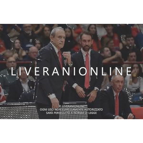 TVRG EA7 Emporio Armani Milano vs Saski Baskonia Vitoria-Gasteiz nella foto Ettore Messina allenatore Olimpia Milano e sulla DX Giuseppe Poeta uno dei suoi assistenti Assago (MI) 28-12-2023 Mediolanum Forum Turkish Airlines Euroleague 17a giornata regular season foto Roberto Garavaglia/ag. Aldo Liverani sas