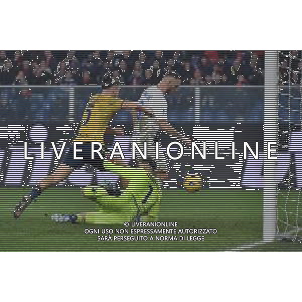 Genoa vs Inter nella foto Marko Arnautovic (Inter) segna il gol dell\'1 a 0 Genova 29-12-2023 Stadio Luigi Ferraris - Marassi Campionato Serie A TIM - 18a giornata foto Roberto Garavaglia/ag. Aldo Liverani sas/AGENZIA ALDO LIVERANI SAS