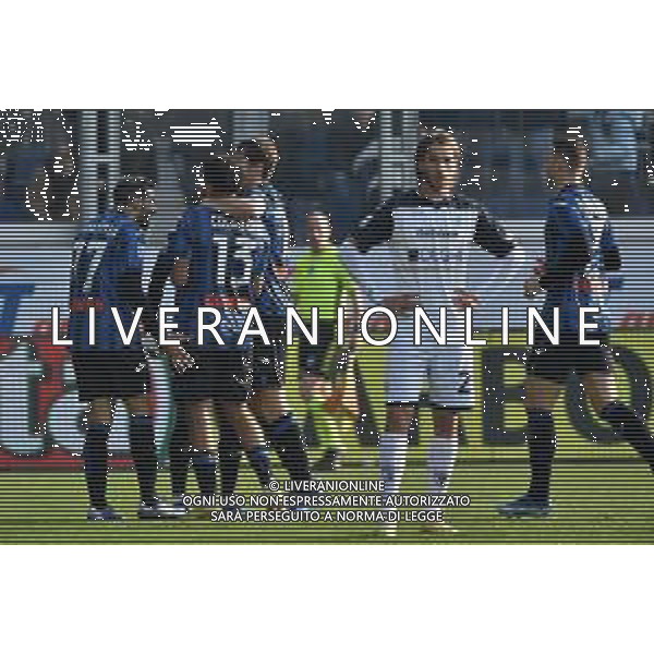 TVRG Atalanta vs Lecce nella foto esultanza Atalanta dopo il gol dell\'1 a 0 Bergamo 30-12-2023 Gewiss Stadium - Stadio Atleti Azzurri d\'Italia Campionato Serie A TIM - 18a giornata foto Roberto Garavaglia/ag. Aldo Liverani sas