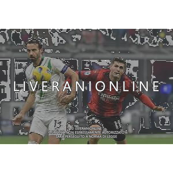 Milan vs Sassuolo nella foto Gian Marco Ferrari (Sassuolo) e Christian Mate Pulisic (Milan) Milano 30-12-2023 Stadio Giuseppe Meazza - San Siro Campionato Serie A TIM - 18a giornata foto Roberto Garavaglia/ag. Aldo Liverani sas/AGENZIA ALDO LIVERANI SAS