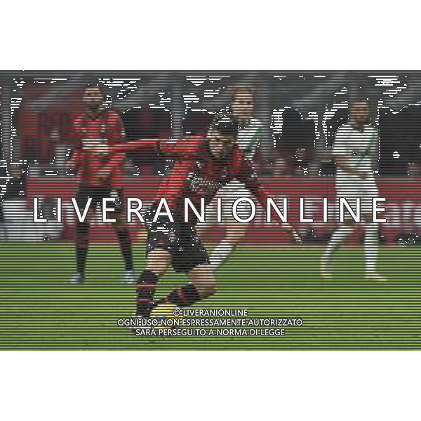 Milan vs Sassuolo nella foto Christian Mate Pulisic (Milan) segna il gol dell\'1 a 0 Milano 30-12-2023 Stadio Giuseppe Meazza - San Siro Campionato Serie A TIM - 18a giornata foto Roberto Garavaglia/ag. Aldo Liverani sas/AGENZIA ALDO LIVERANI SAS