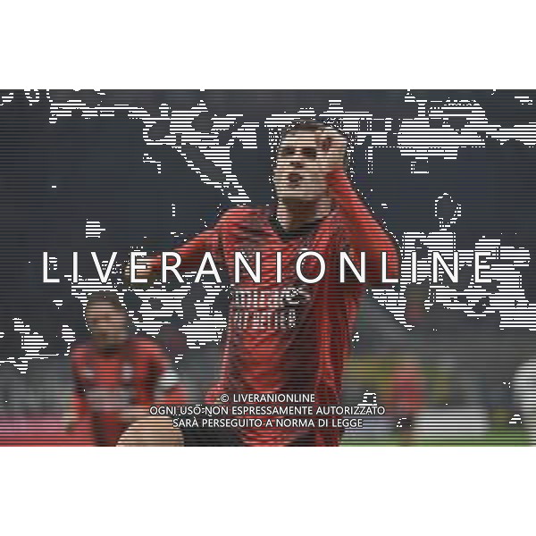 Milan vs Sassuolo nella foto Christian Mate Pulisic (Milan) esulta dopo il gol dell\'1 a 0 Milano 30-12-2023 Stadio Giuseppe Meazza - San Siro Campionato Serie A TIM - 18a giornata foto Roberto Garavaglia/ag. Aldo Liverani sas/AGENZIA ALDO LIVERANI SAS