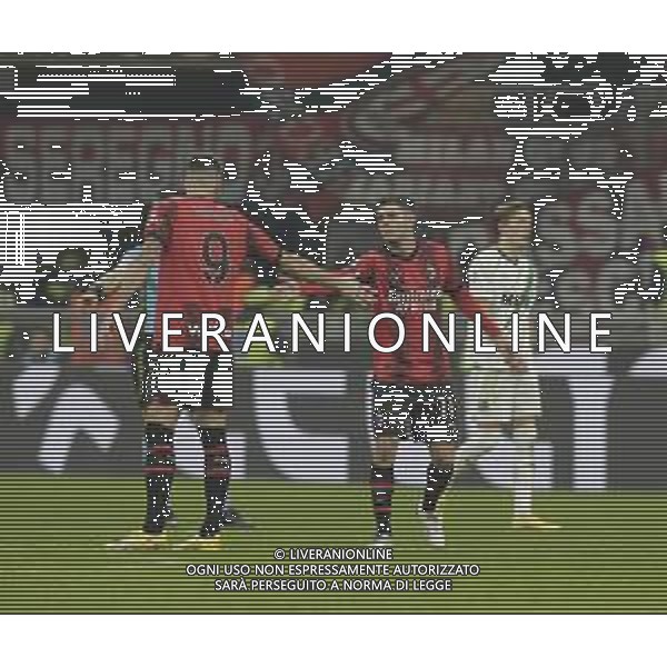 ESULTANZA DOPOGOL CHRISTIAN PULISIC CON GIROUD -MILAN - SASSUOLO Campionato Calcio Serie A TIM 30-12-2023 ©PAOLO GIAMPIETRI/AGENZIA ALDO LIVERANI SAS