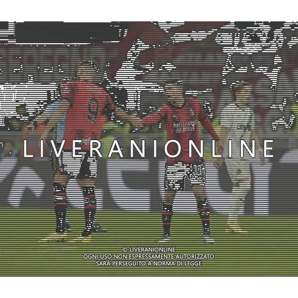 ESULTANZA DOPOGOL CHRISTIAN PULISIC CON GIROUD -MILAN - SASSUOLO Campionato Calcio Serie A TIM 30-12-2023 ©PAOLO GIAMPIETRI/AGENZIA ALDO LIVERANI SAS
